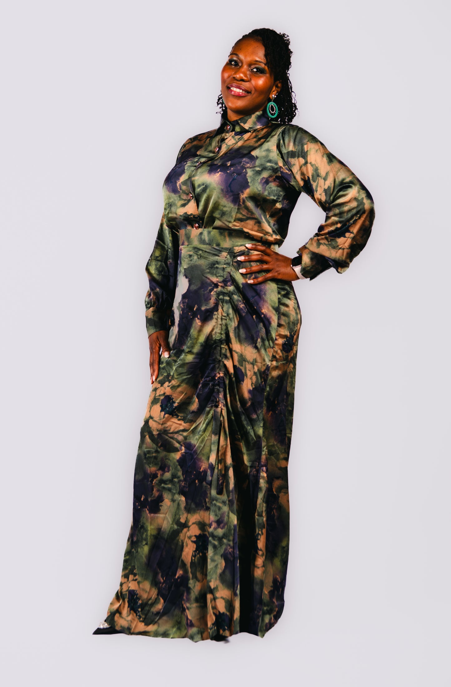Karis 2-piece Maxi Skirt and Long Sleeve Shirt