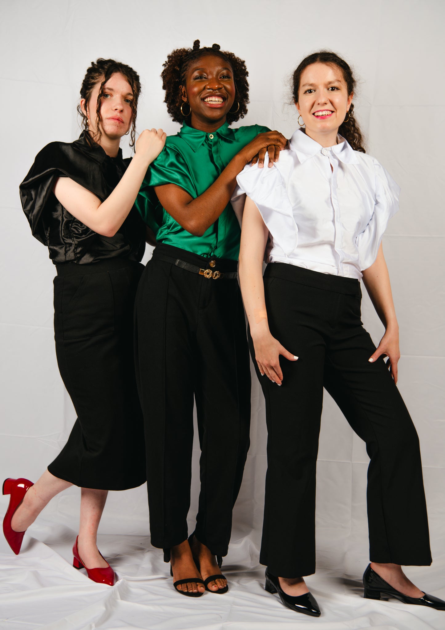 Tiara Ruffled Sleeves- White