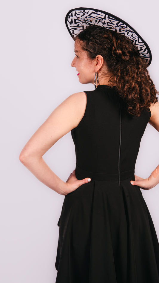 Ashornels- Zuriel Zebra Print Fascinator