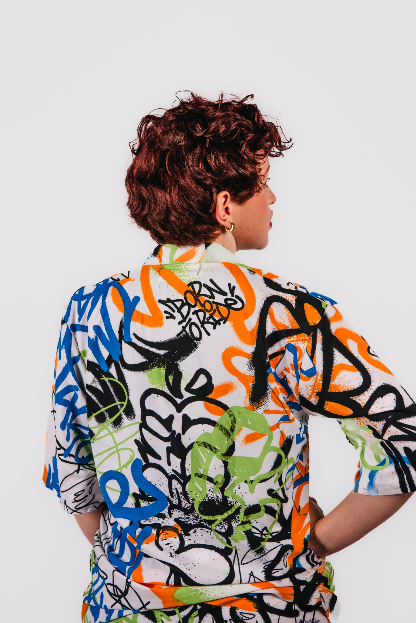 Ahneekah 2 Piece Abstract Print Relaxed Trousers And Shirt