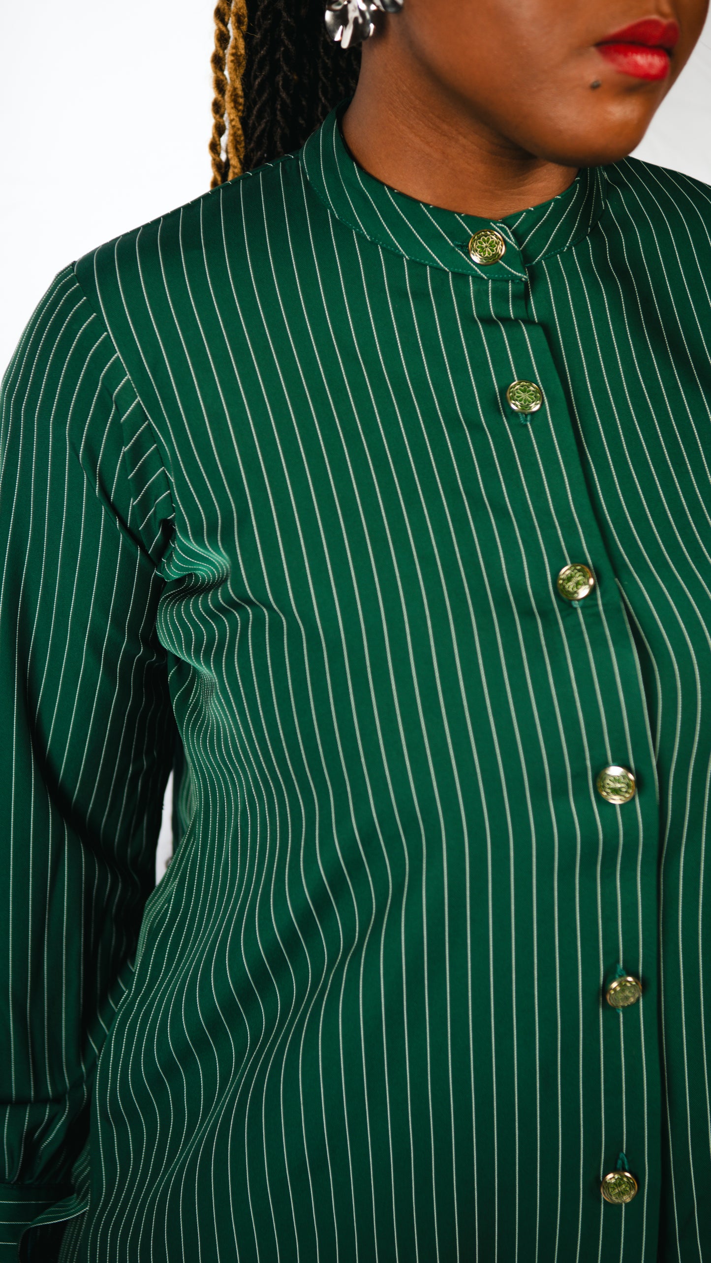 Azzarria 2 Piece Stripped Relaxed Trousers and Shirt