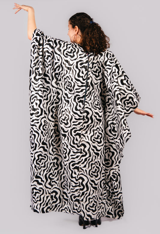 Alizah Zebra Print Maxi Dress