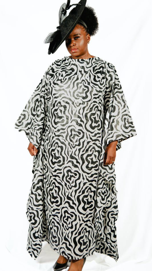 Alizah Zebra Print Maxi Dress
