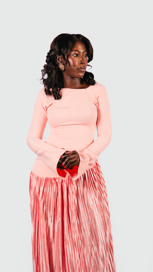 Azarea Asymmetrical Maxi Dress With Asymetrical Neckline