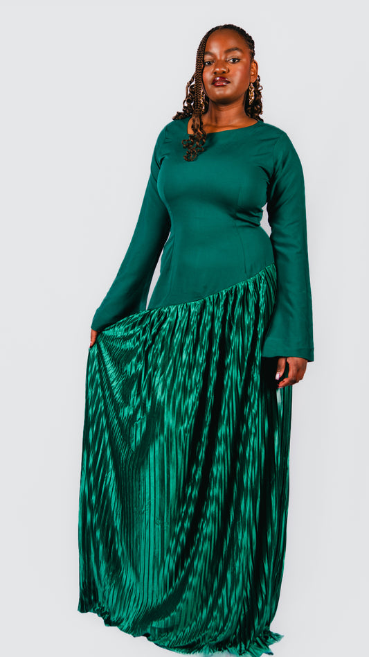 Azarea Asymmetrical Maxi Dress With Asymetrical Neckline