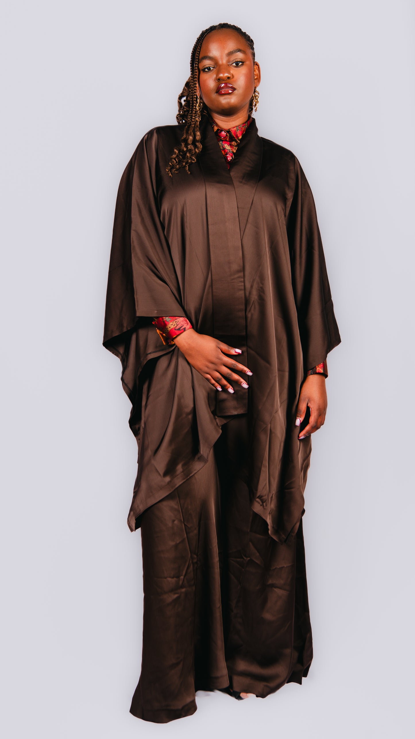 Atarah 2 Piece 2 Colours Wide Leg Trosuers With Kimono