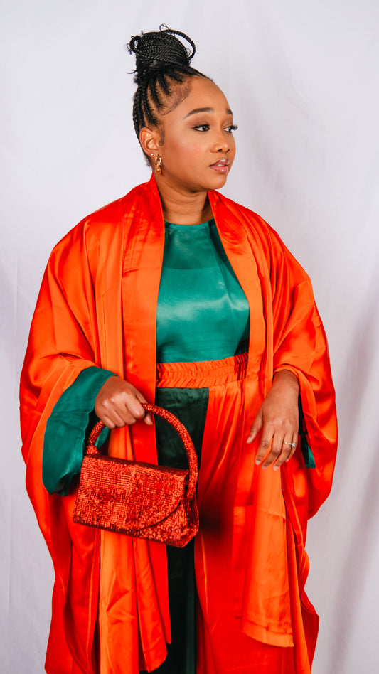 Atarah 2 Piece 2 Colours Wide Leg Trosuers With Kimono