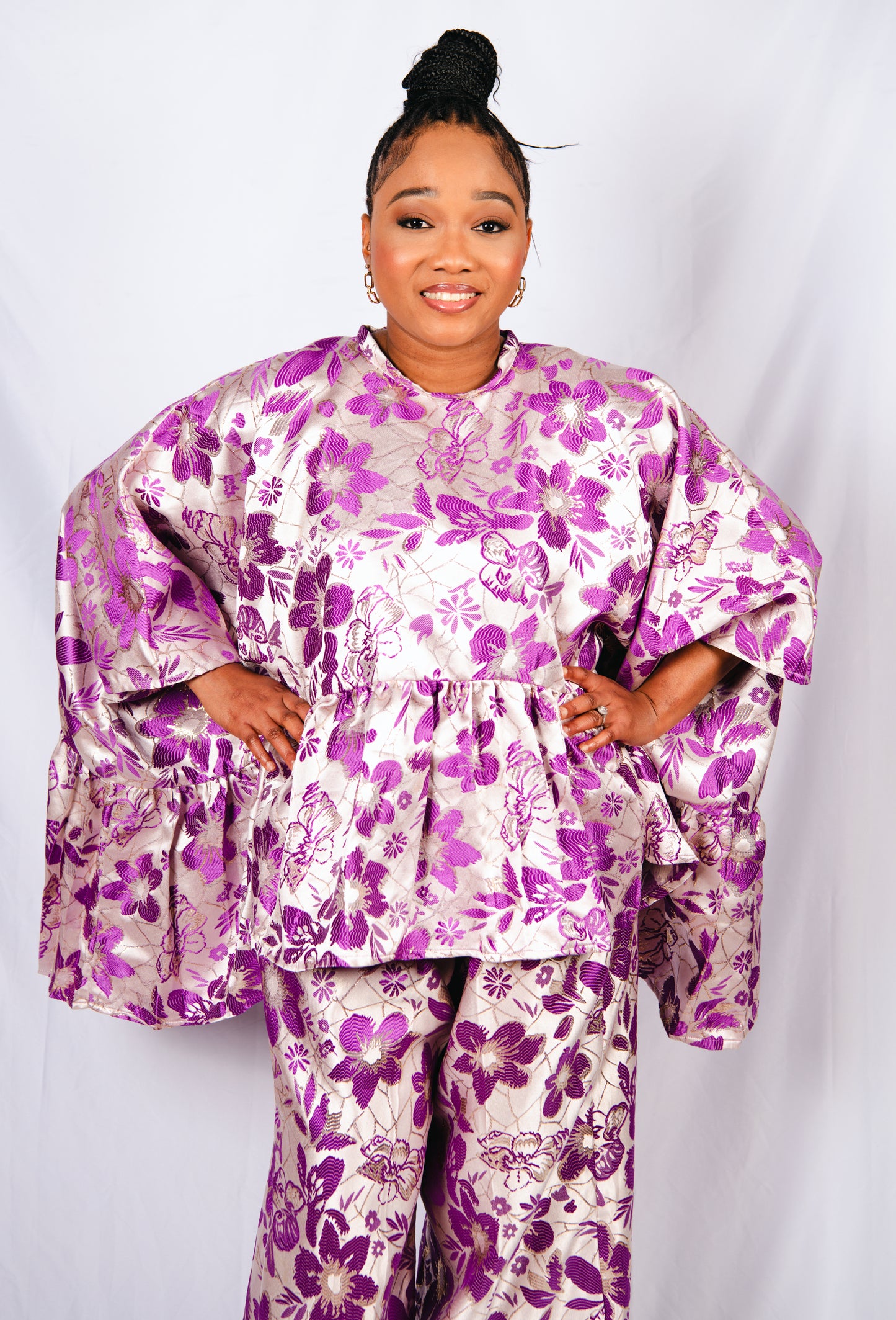Izara 2 piece Damask Trousers And Shirt