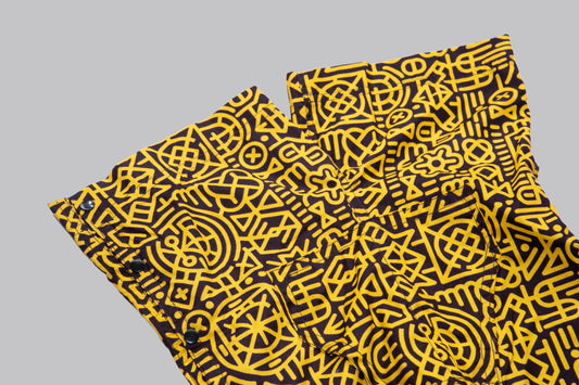 Bee Dungarees & hat print