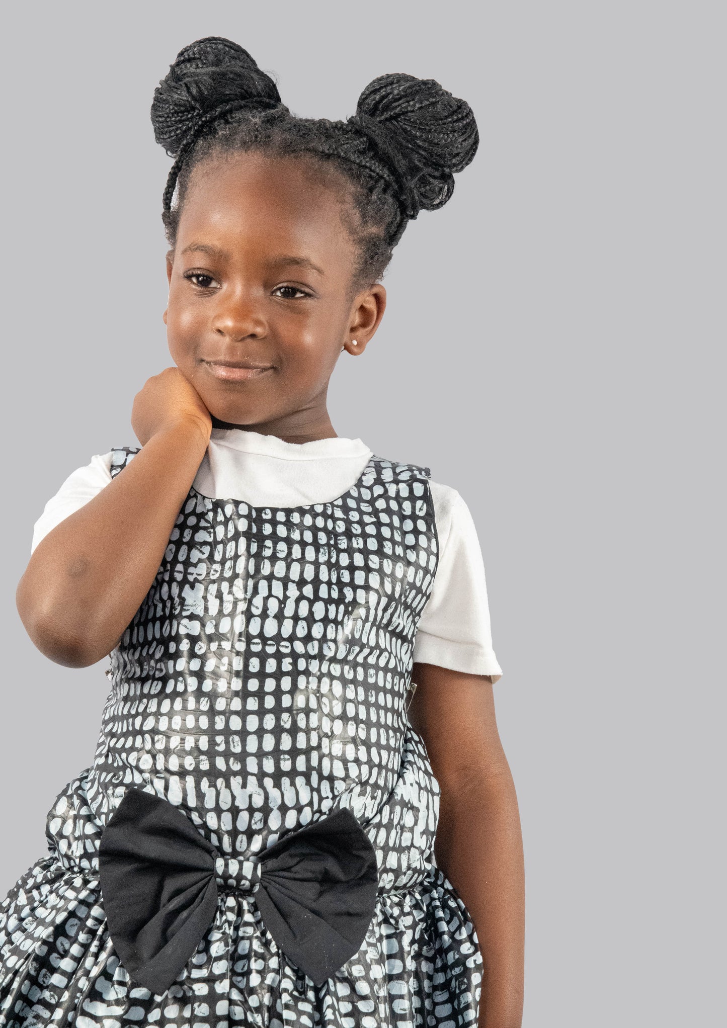 Ciela Midi Black & White Checkered Dress