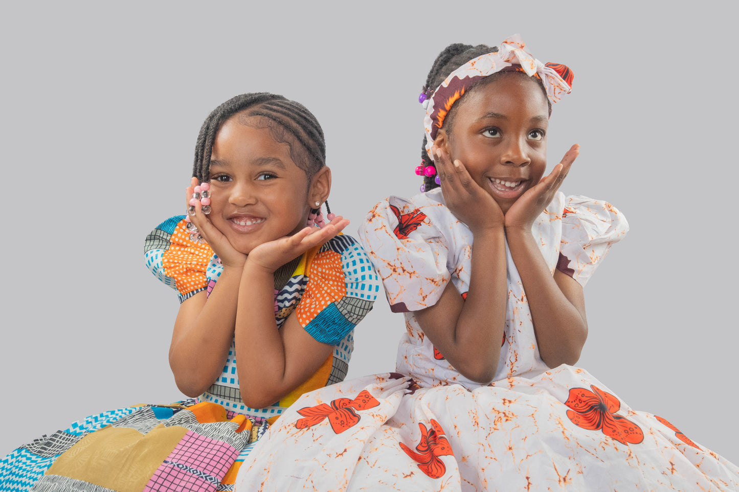 Annalise white and orange Flowered print Dress
