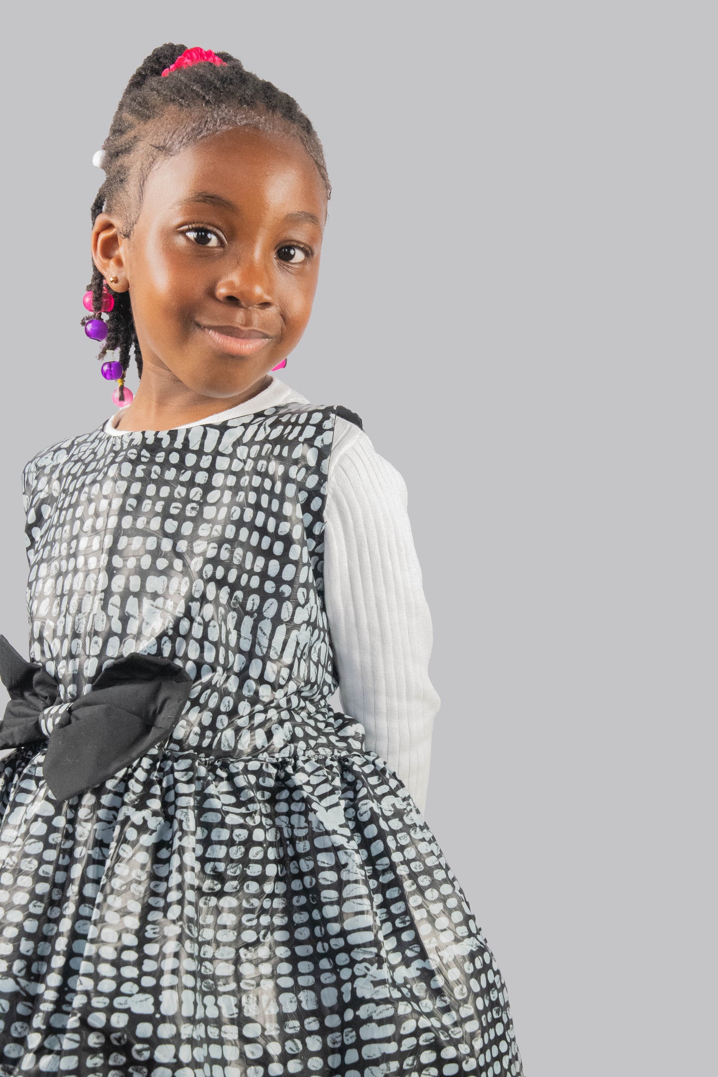 Ciela Midi Black & White Checkered Dress