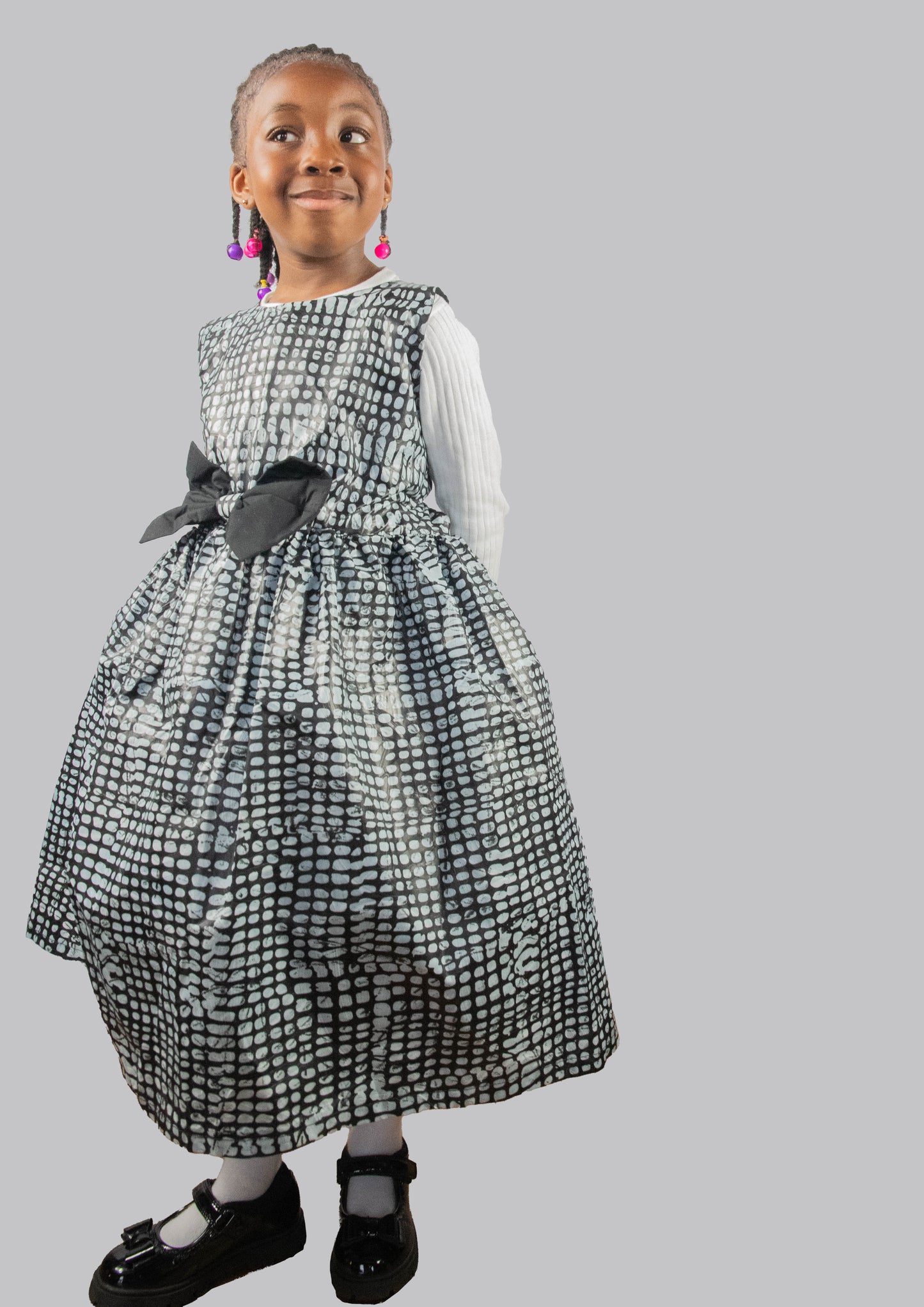 Ciela Midi Black & White Checkered Dress