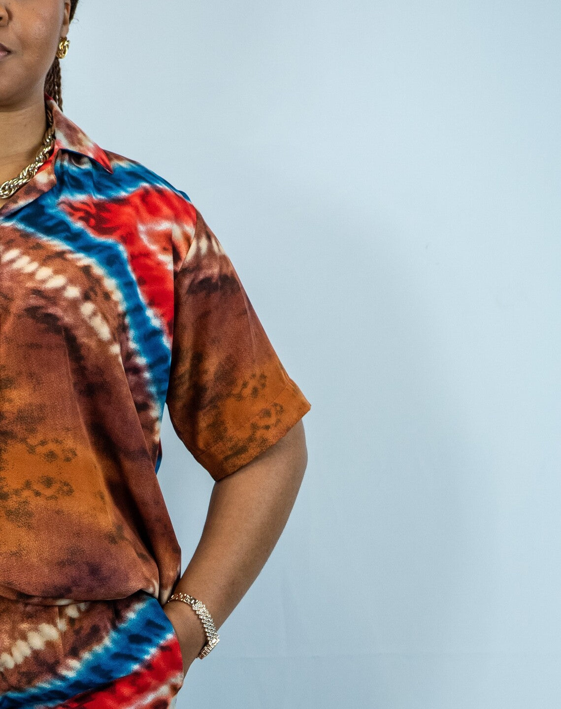 Efe 2 Piece Tye and Dye Wide Leg and Trousers