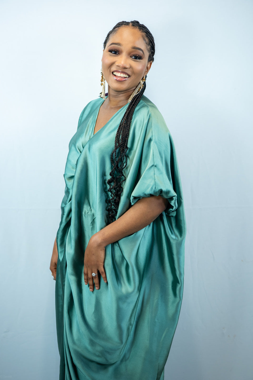 Fe Green Oversized Maxi Dress