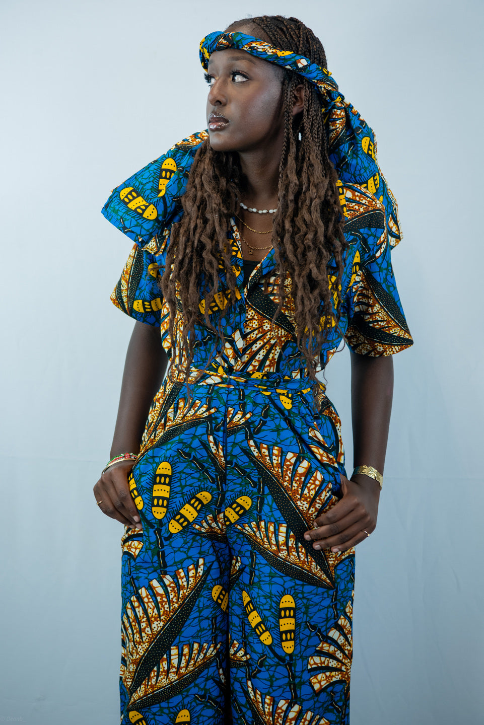 Pendo Blue Print Jumpsuit