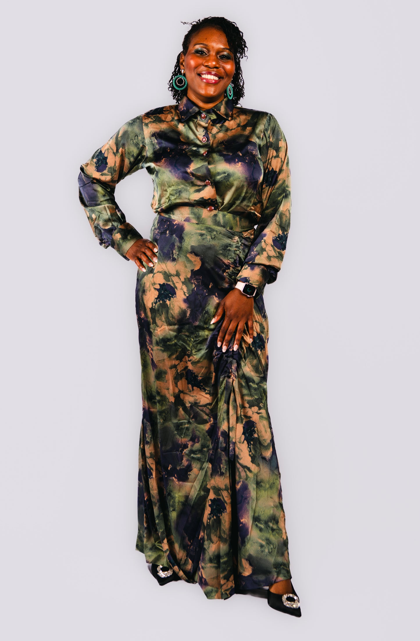 Karis 2-piece Maxi Skirt and Long Sleeve Shirt