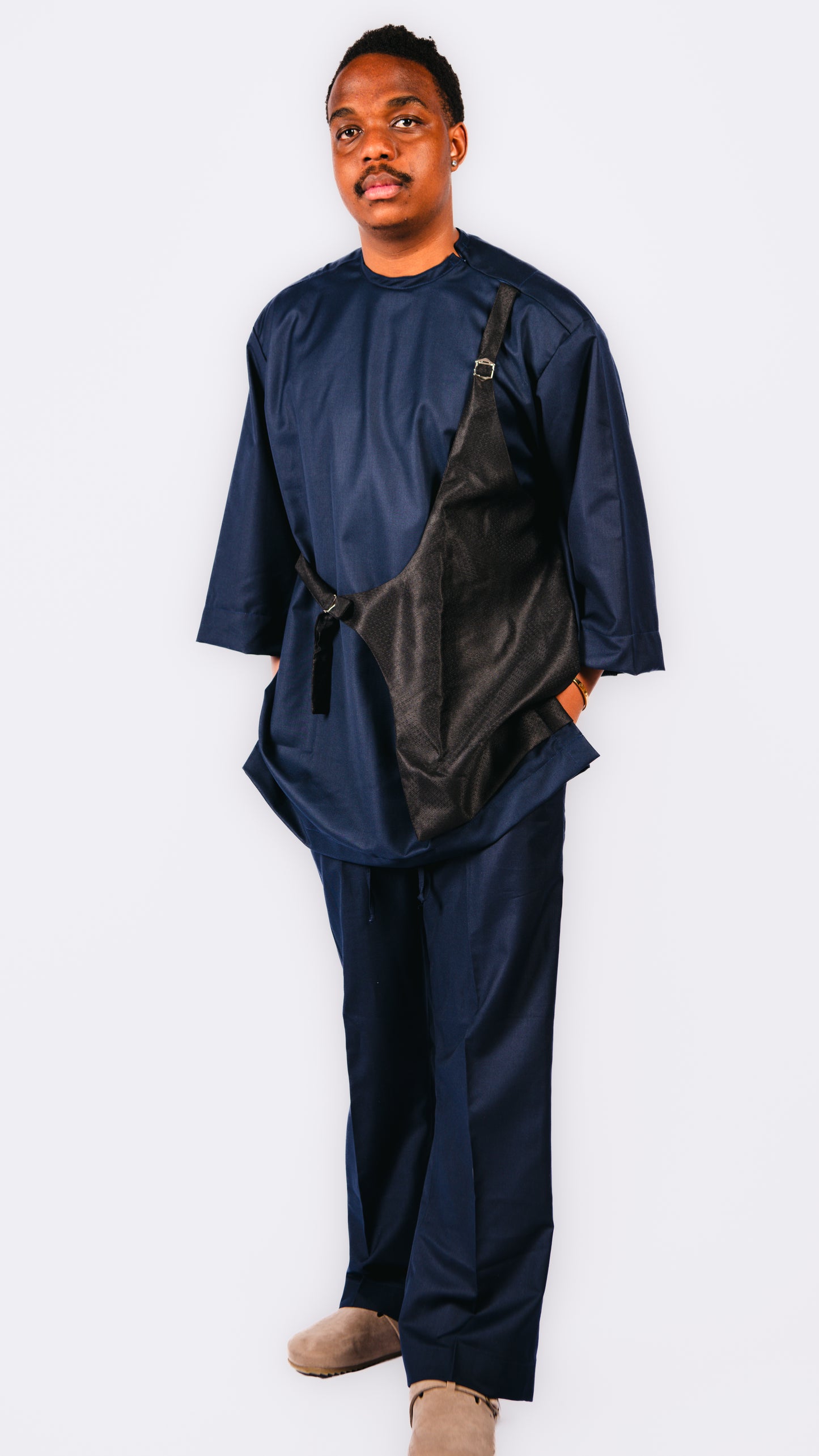 Donato 2-piece belted Top with Trousers