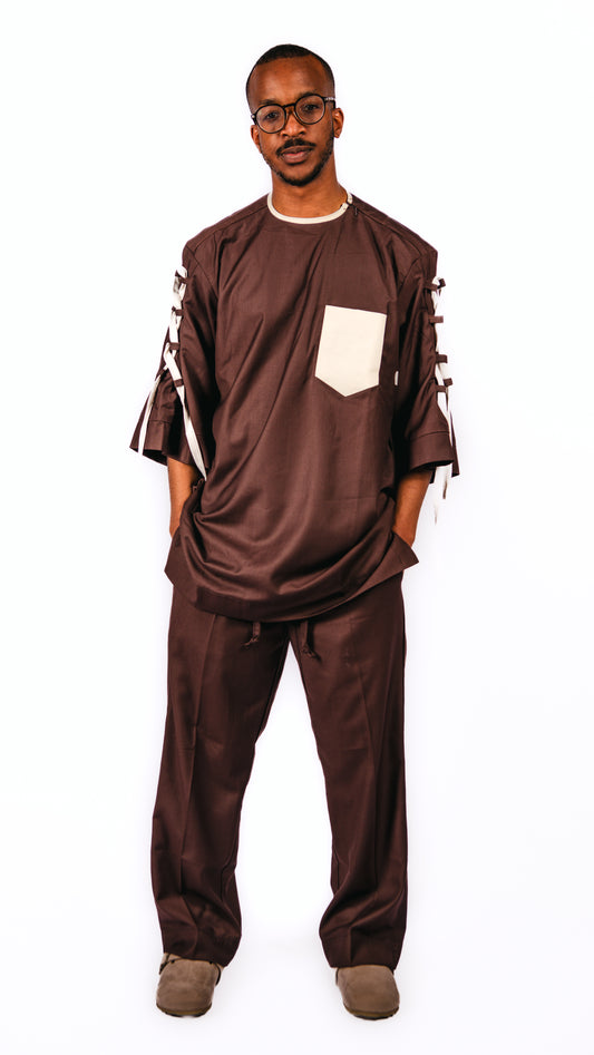 Adura 2 Piece Trousers And Shirt with 3/4 Sleeves/Laces