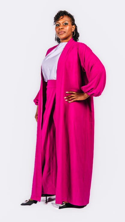 Naya 3 Piece Wrap Skirt With Silk top and Kimono