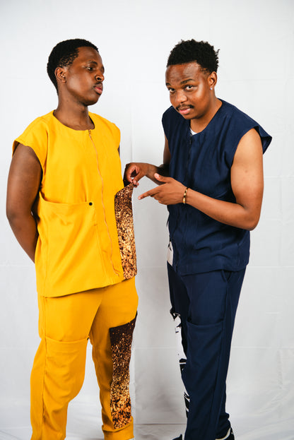 Adriel Joggers and Sleeveless/Multi-pocket Zipped Shirt