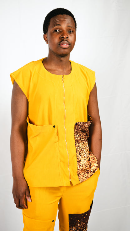 Adriel Joggers and Sleeveless/Multi-pocket Zipped Shirt