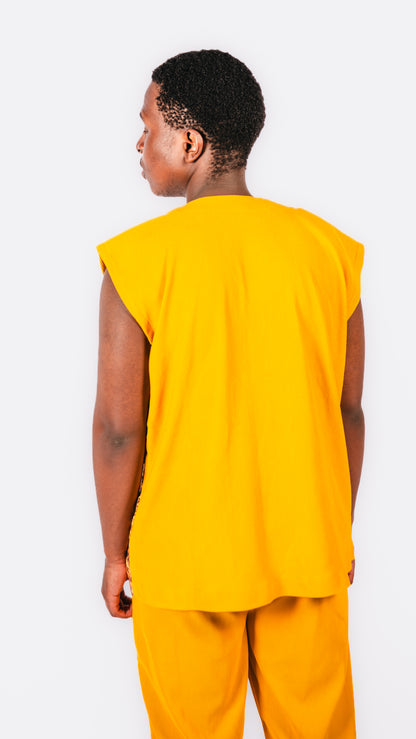 Adriel Joggers and Sleeveless/Multi-pocket Zipped Shirt