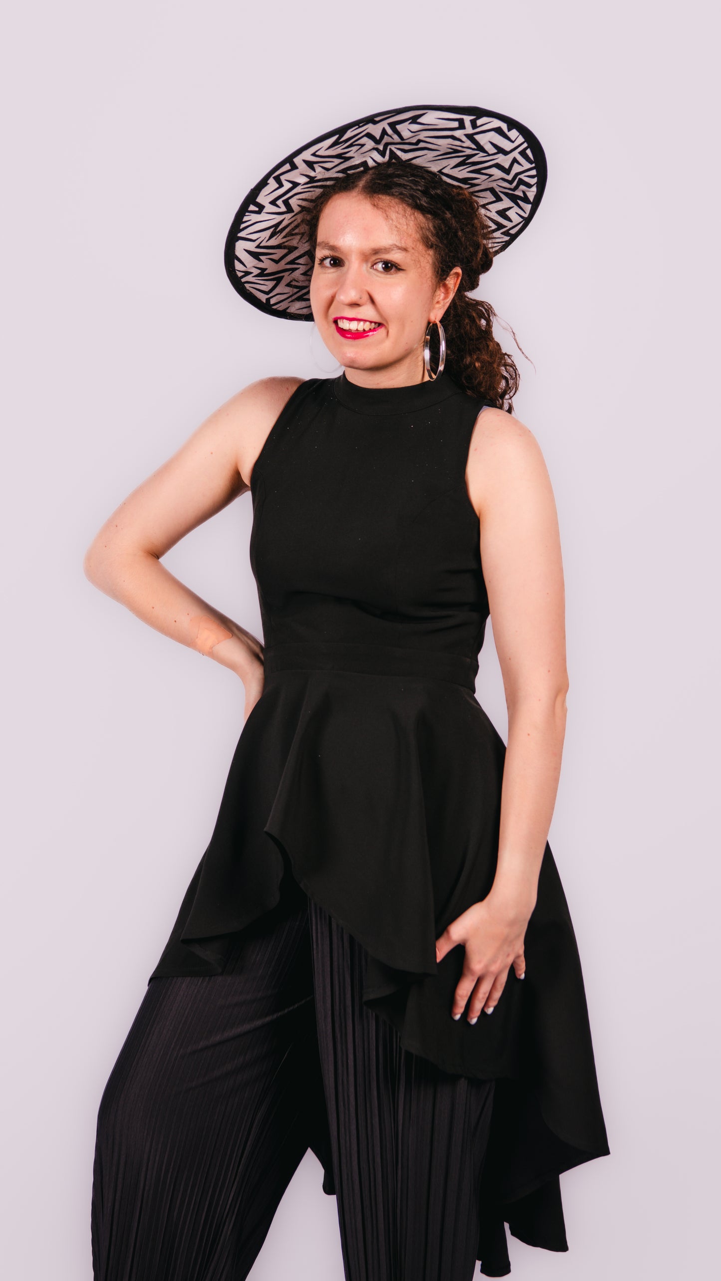 Ashornels- Zuriel Zebra Print Fascinator
