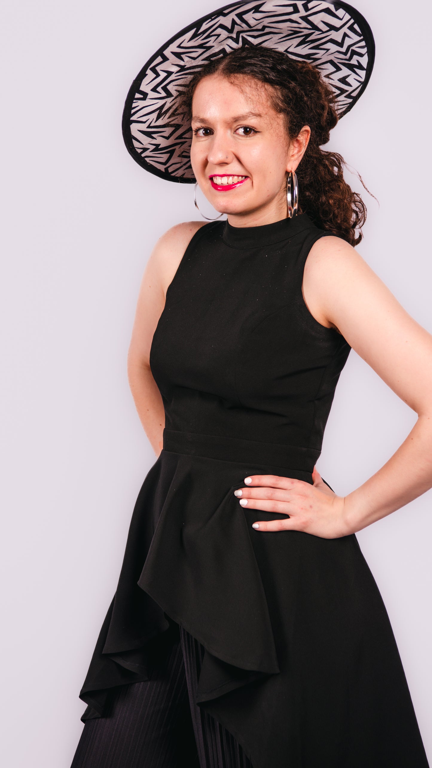 Ashornels- Zuriel Zebra Print Fascinator