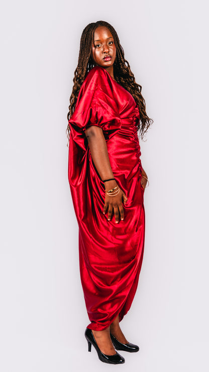 Fe Maxi Oversize Dress In Red