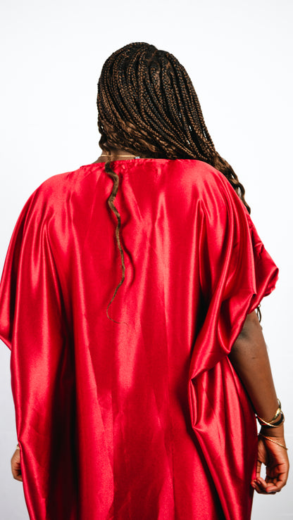 Fe Maxi Oversize Dress In Red