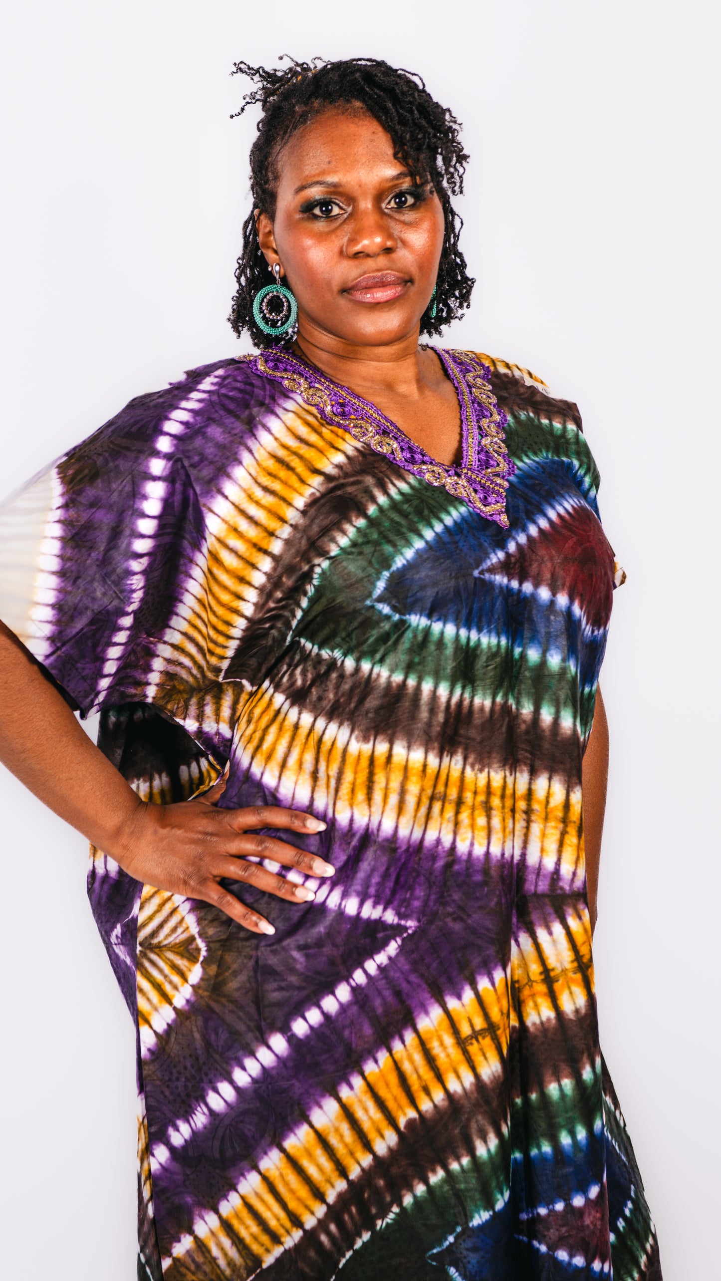 Nyasha Tye And Dye Midi Dress With Fringe