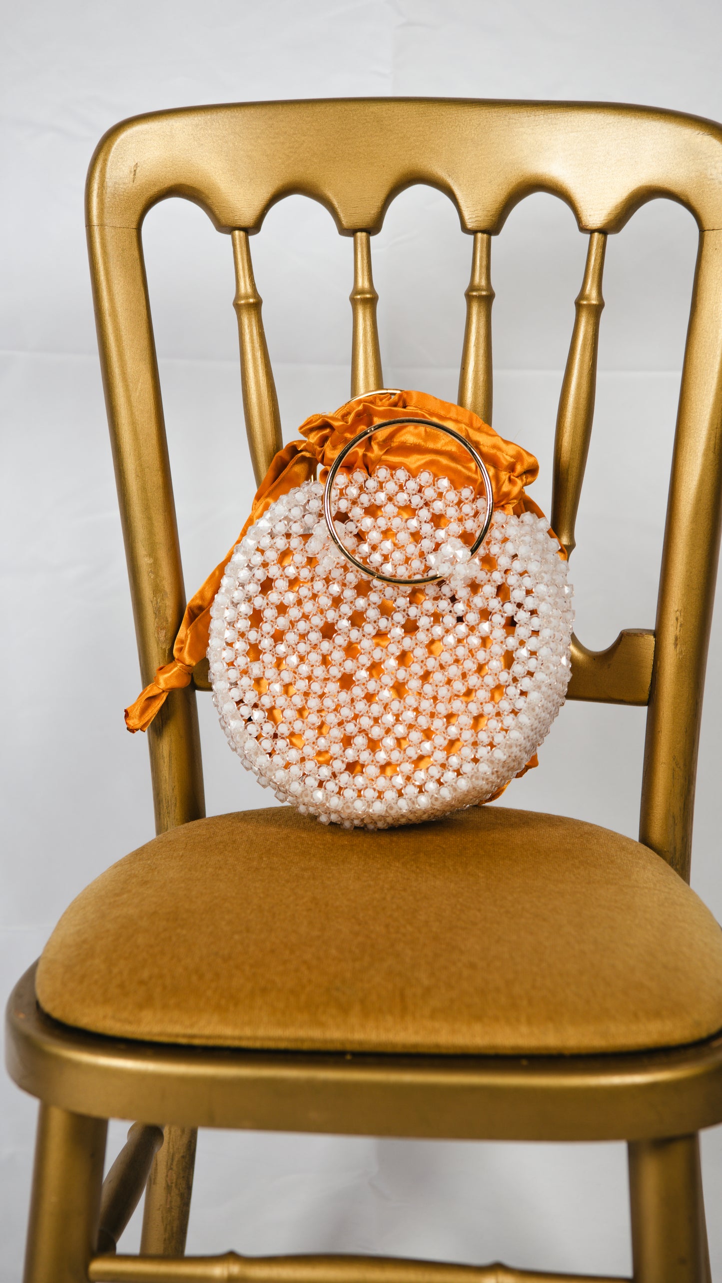 Ebun Yellow/White Bead  Mini Bag