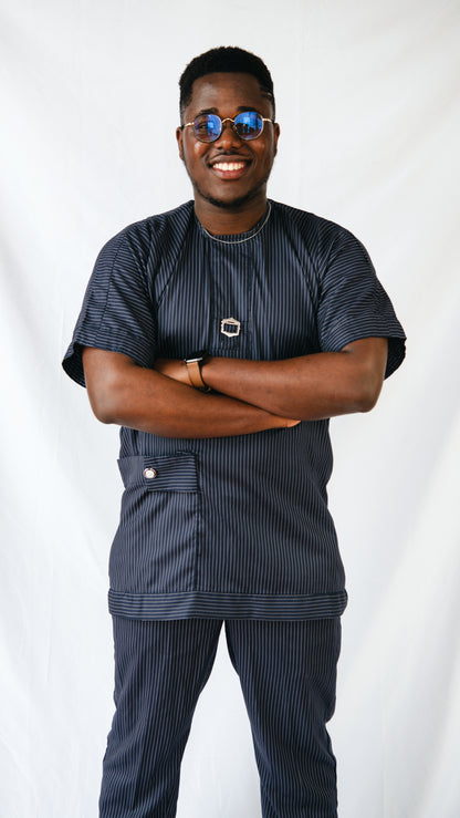 Eniola 2 Piece Stripped Trousers And Top