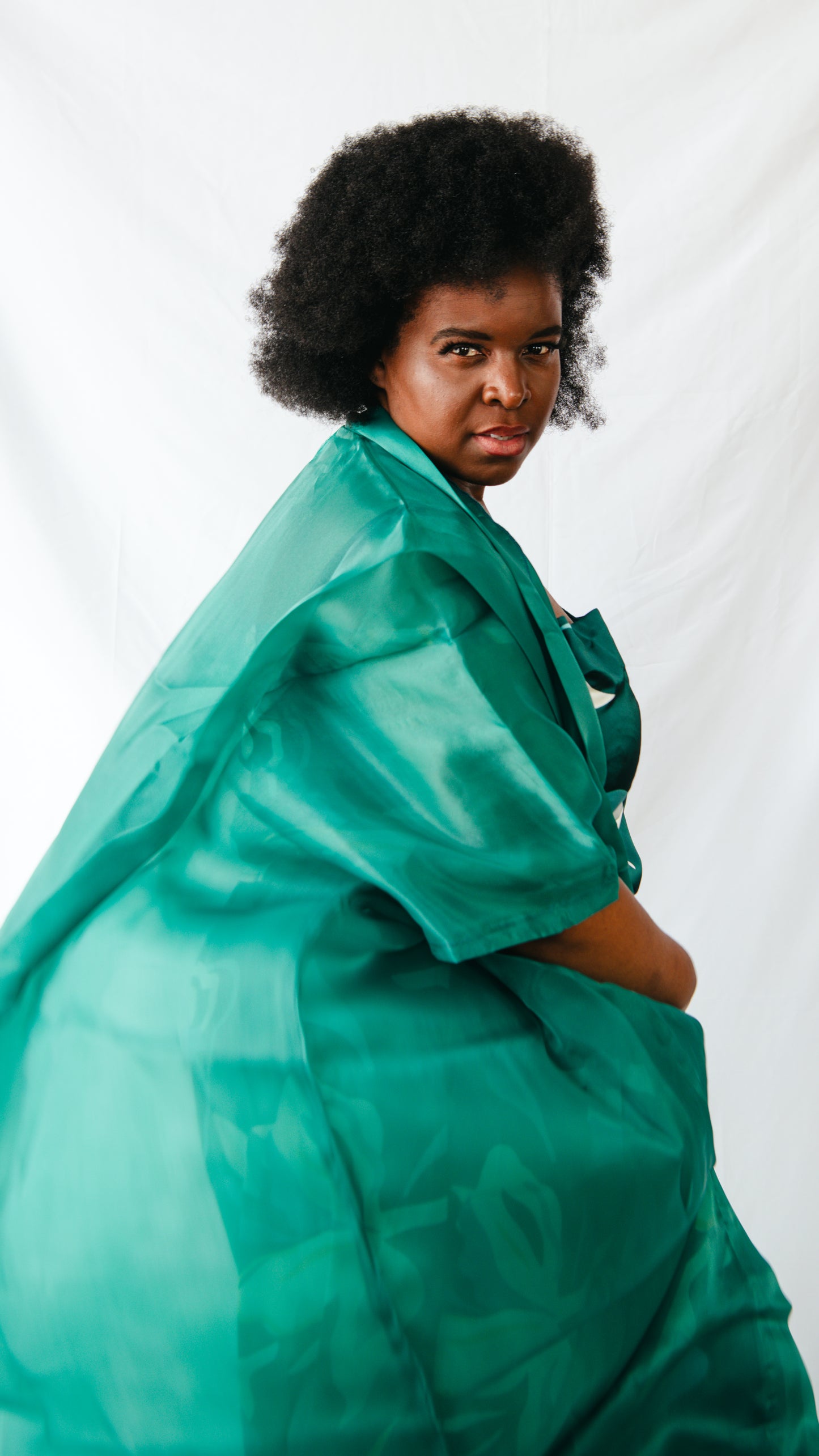 Tehillah 3 Piece Palazzo Trousers And Sleeveless Top With Organdy Kimono