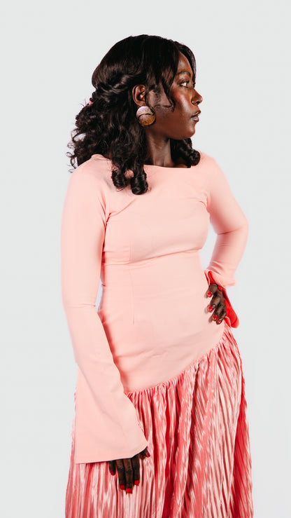 Azarea Asymmetrical Maxi Dress With Asymetrical Neckline