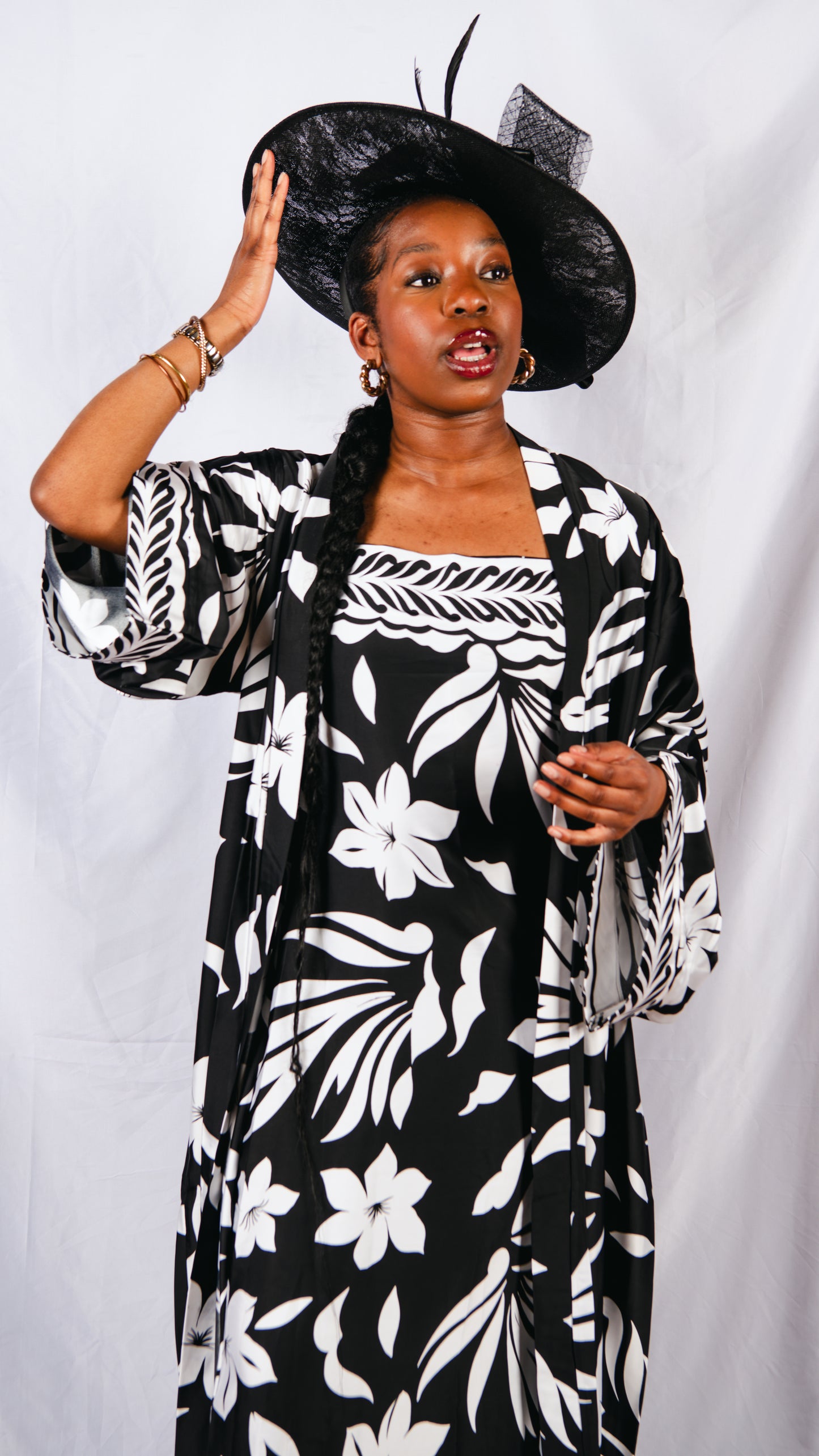 Sijuade 2 Piece Floral Maxi Dress And Kimono