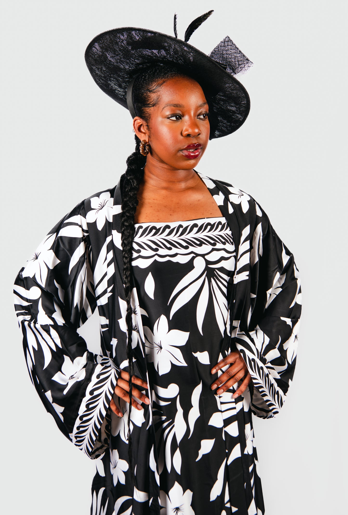 Sijuade 2 Piece Floral Maxi Dress And Kimono