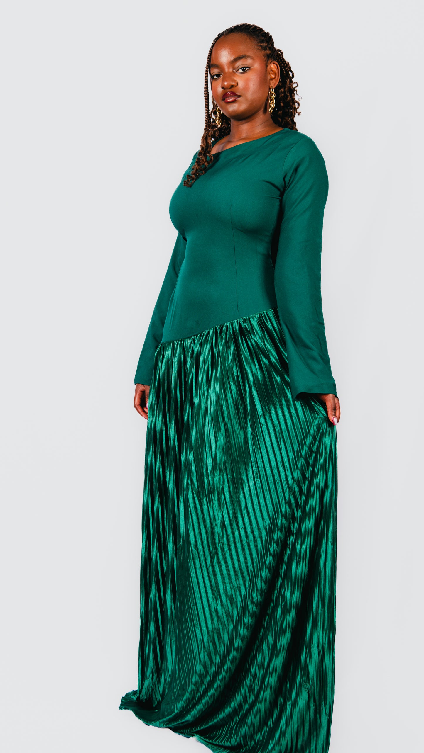 Azarea Asymmetrical Maxi Dress With Asymetrical Neckline