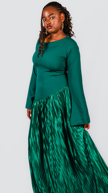 Azarea Asymmetrical Maxi Dress With Asymetrical Neckline