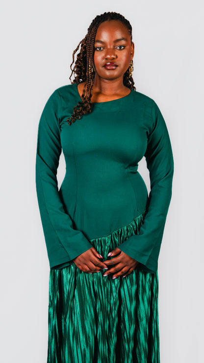 Azarea Asymmetrical Maxi Dress With Asymetrical Neckline