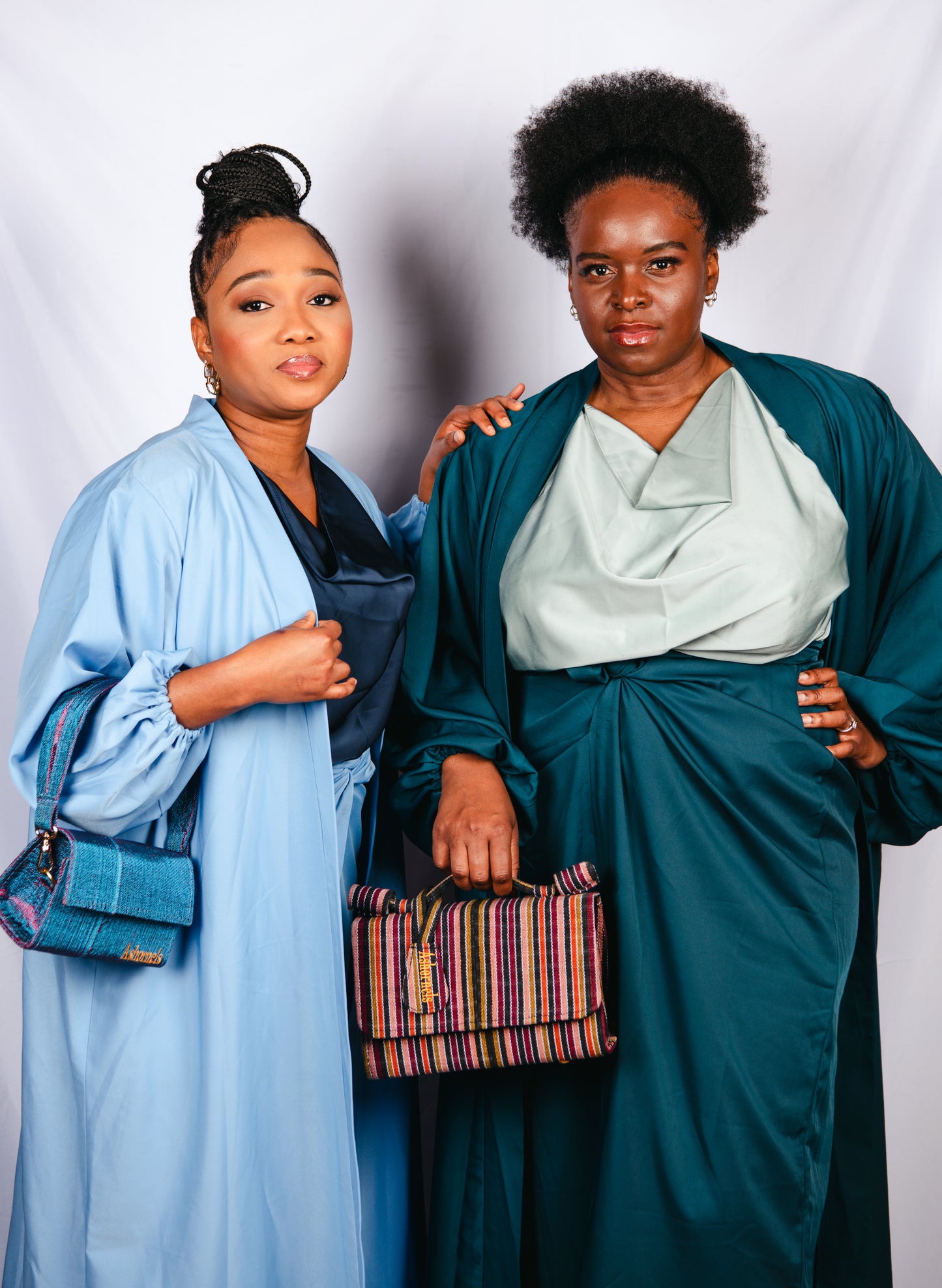 Ofure 3 Piece Wrap Skirt, Sleeveless Top and Kimono-Green