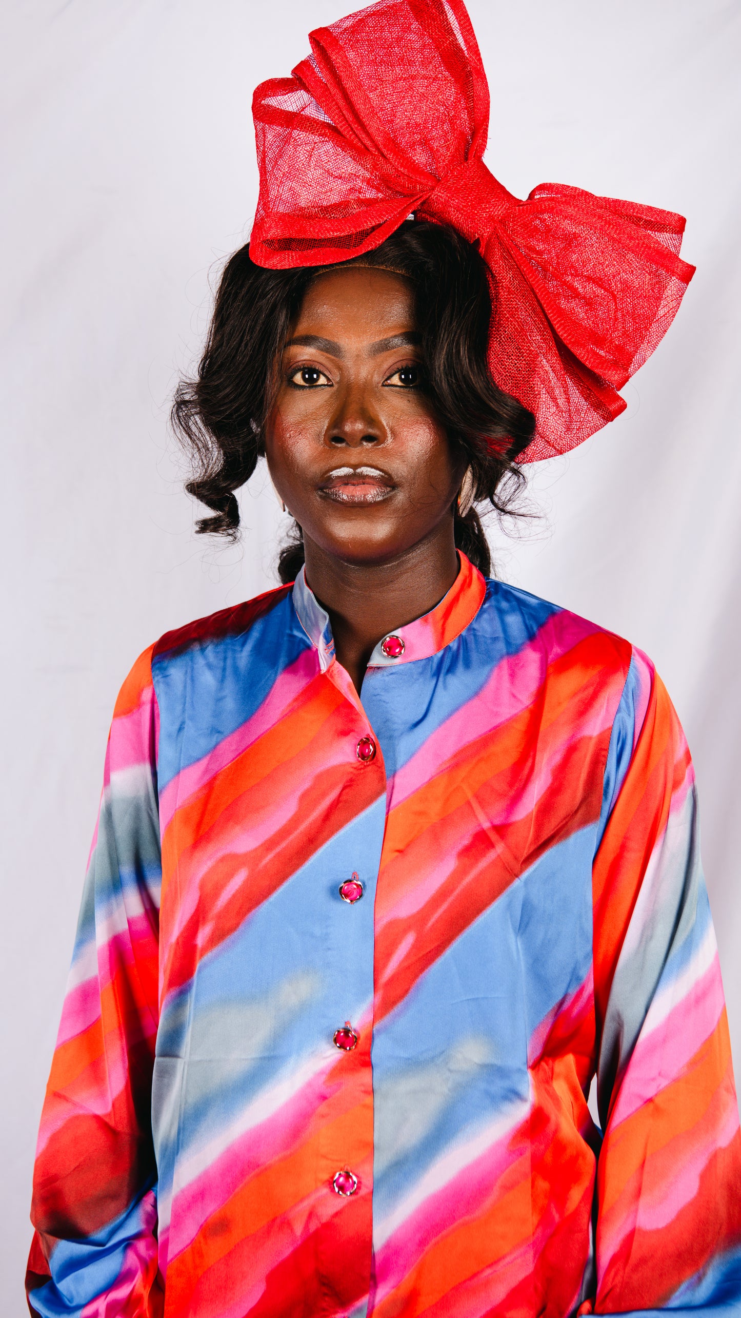 Thabisa 2 Piece Pink and blue Trousers and Shirt