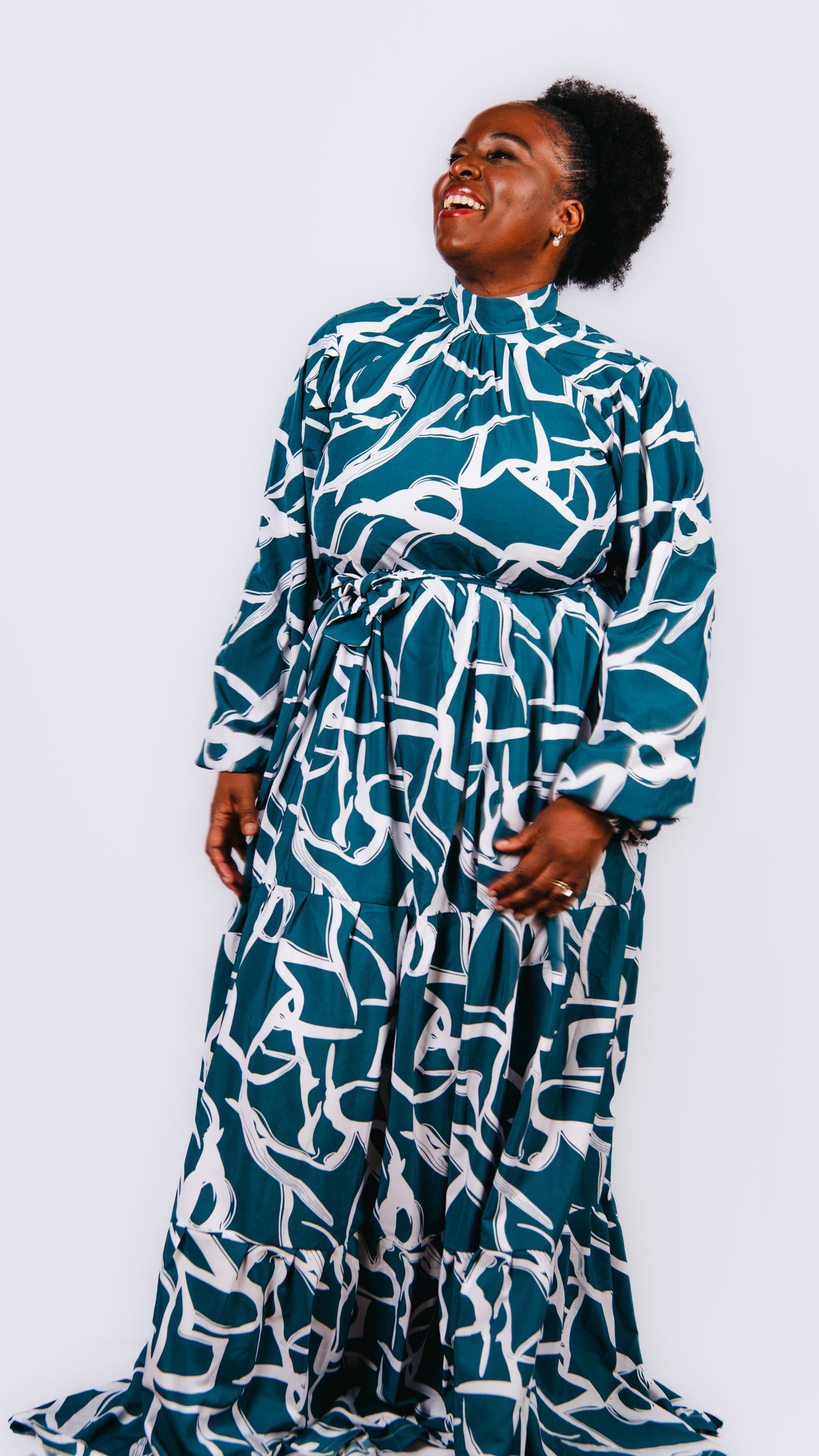 Selma Layered Maxi Dress In Animal Print