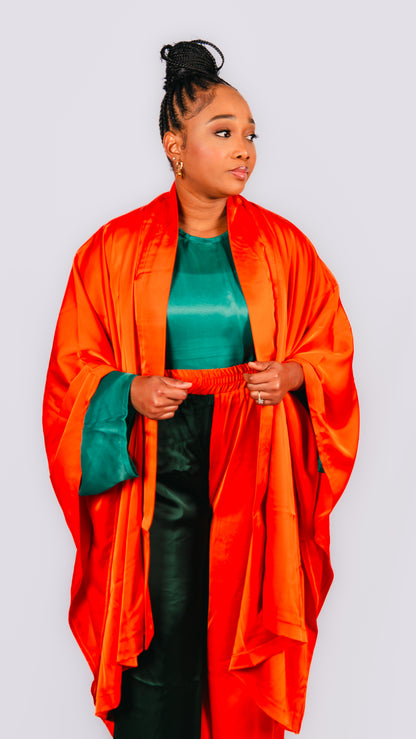 Atarah 2 Piece 2 Colours Wide Leg Trosuers With Kimono