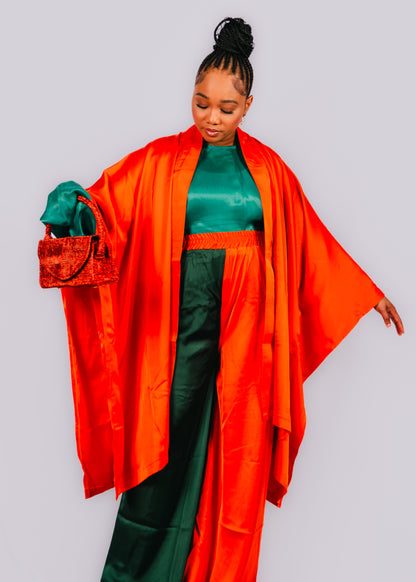Atarah 2 Piece 2 Colours Wide Leg Trosuers With Kimono