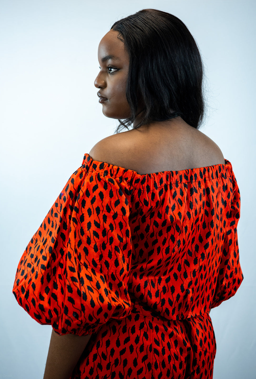 Imani Orange Print Crop Top