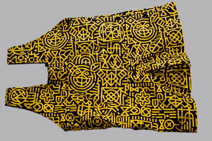 Bee Dungarees & hat print