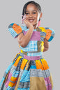Nala 2 Piece Patchwork Ball Skirt And Blouse With Headband