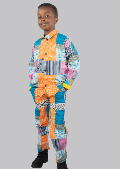 Nala 2 Piece Patchwork Print Trousers and Shirt